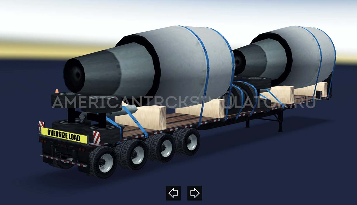 Прицепы Oversize USA Trailers v1.0 для American Truck Simulator